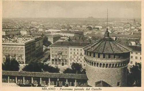 Italy Milano panorama parziale dal Castello