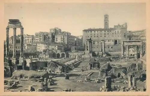 Italy Roma Foro Romano Tempio di Castore e Polluce & Basilica Giulia