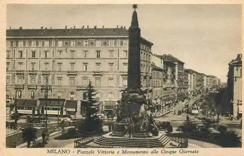 Italy Milano Piazzale Vittoria & Monumento alle Cinque Giornate