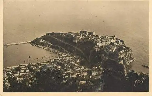 Rocher de Monaco vu de la Grande Corniche vue aerienne