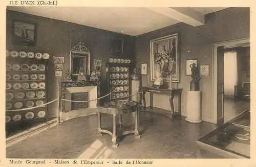 France Ile d'Aix Musee Gourgaud Maison de l'Empereur Salle de l'Honneur