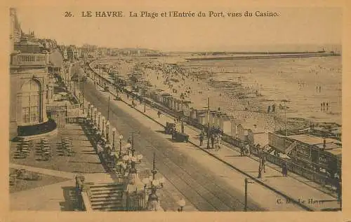 France Le Havre La Plage & l'entree du Port