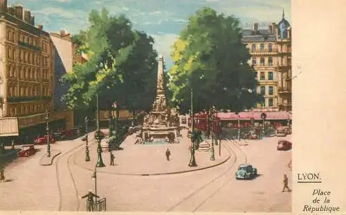 France Lyon Place de la Republique monument