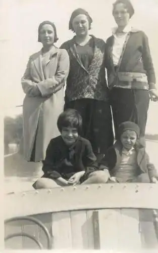 Romania family souvenir photo postcard