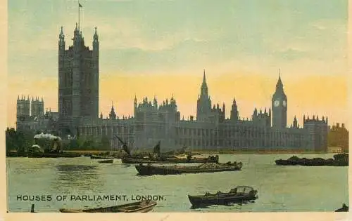 United Kingdom England London Houses of Parliament coal barge