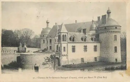 France Chateau de St-Germain-Beaupre (Creuse) cote est