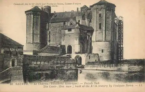 France Saumur facade sud monument historique XI siecle