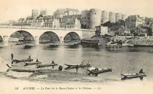France Angers Le Pont de la Basse-Chaine & le Chateau