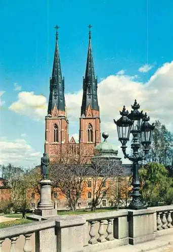 Sweden Uppsala Cathedral & Gustavianum seen from the University
