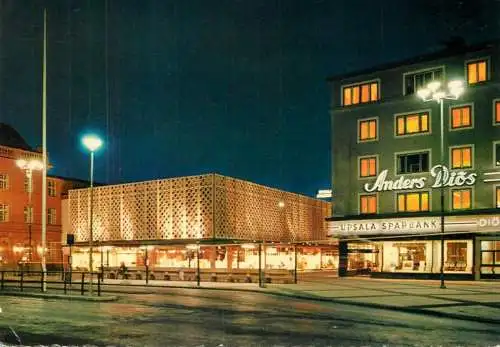 Sweden Uppsala Main Square nocturnal view