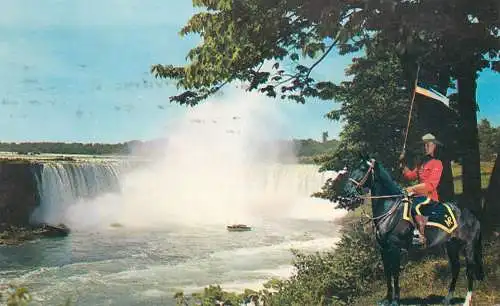 Canada Horseshoe Falls Niagara Falls Ontario mounted police officer