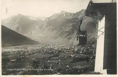 Italy Merano cableway aerial view