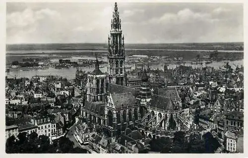 Belgium Antwerpen vue de la Cathedrale Panorama du Torengebouw