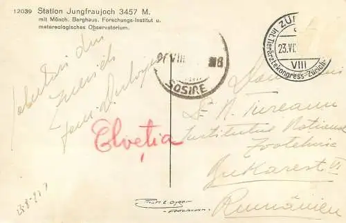 Switzerland Jungfraujoch mit Monch Berghaus Forschungs-Institut und meteorologisches Observatorium