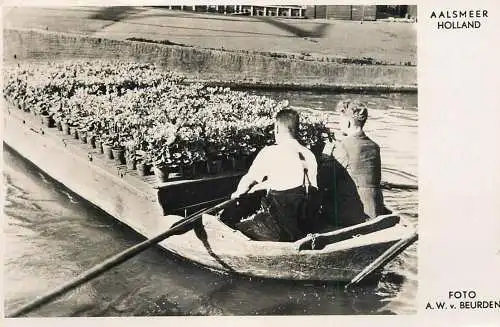 Netherlands Aalsmeer flower boat transport