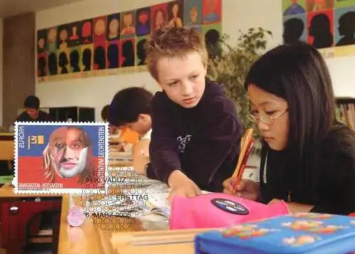 Postcard Liechtenstein Europa die Integration der Einwanderer aus Sicht der Jugend