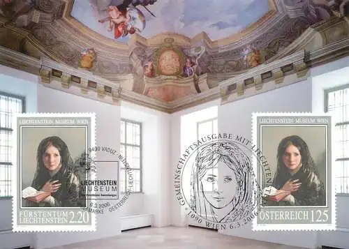 Postcard Liechtenstein museum Wien Damenappartement von Johann Micheel Rottmayr