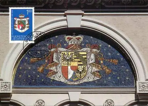 Postcard Liechtenstein Grosses Staatswappen
