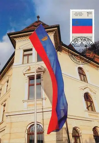 Postcard Liechtenstein Landesfarben