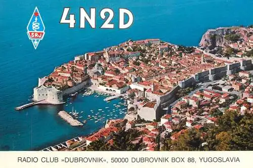 Yugoslavia Radio Amateur QSL Post Card Y03CD 4N2D Dubrovnik