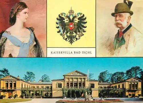 Austria Bad Ischl Kaiservilla with portraits of Kaiser Franz Joseph I and Kaiserin Elisabeth