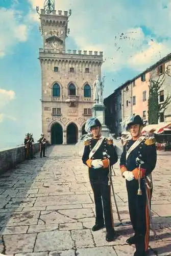 San Marino Scalette soldiers in military uniform