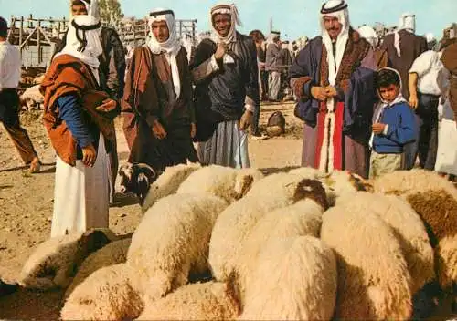 Israel ethnic types and scenes market day