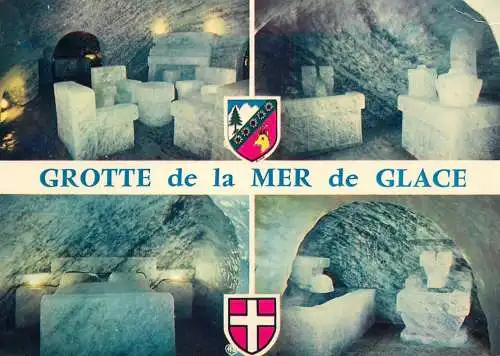 France Chamonix Mont-Blanc Grotte de la Mer de Glace multi view