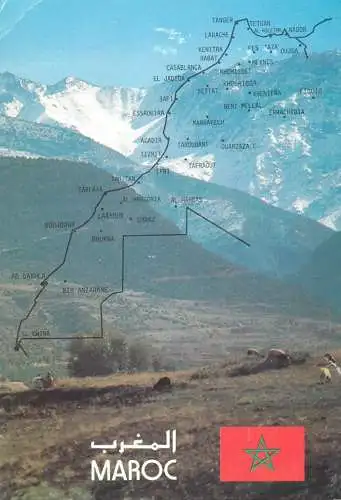 Maroc infini map & hauts sommets du Maghreb