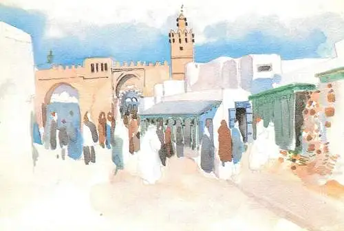 Tunisia Kairouan city drawing