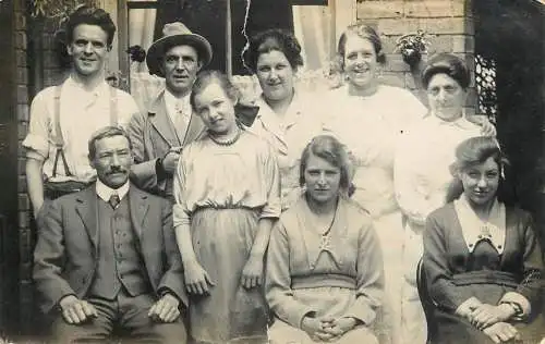 Social history souvenir photo elegant group photo family