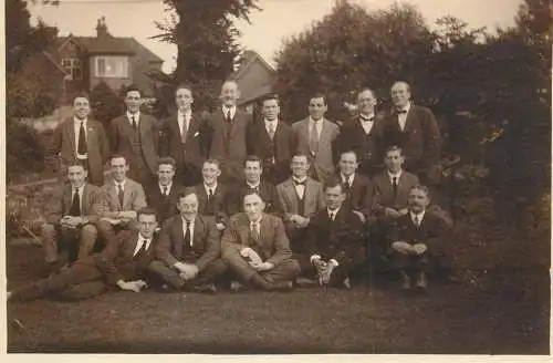 Social history souvenir photo elegant men group photo