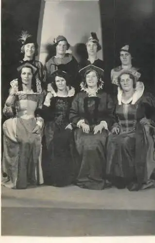 Social history souvenir photo elegant theatre actors costume play