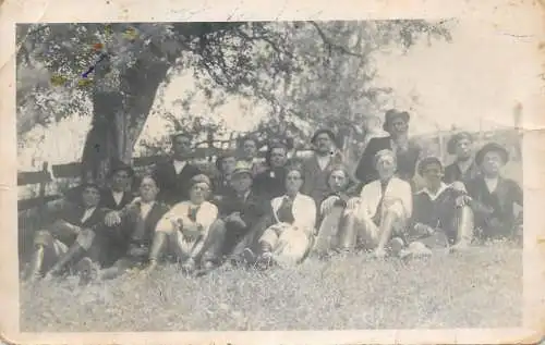 Anonymous persons social history souvenir photo postcard group photo