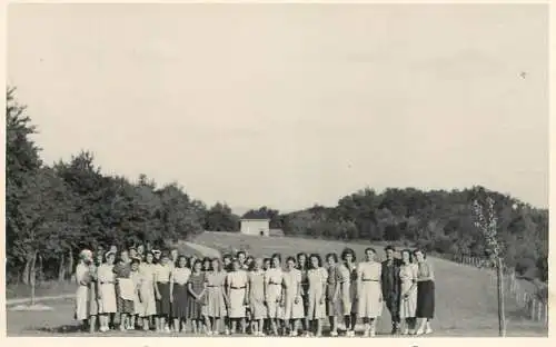 Anonymous persons social history souvenir photo postcard schoolgirls group photo
