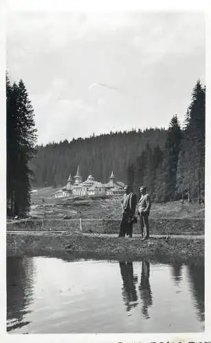 Anonymous persons social history souvenir photo postcard monastery pilgrimage