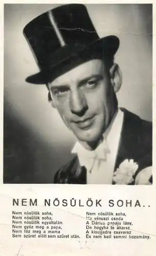 Anonymous persons social history souvenir photo postcard elegant man hat