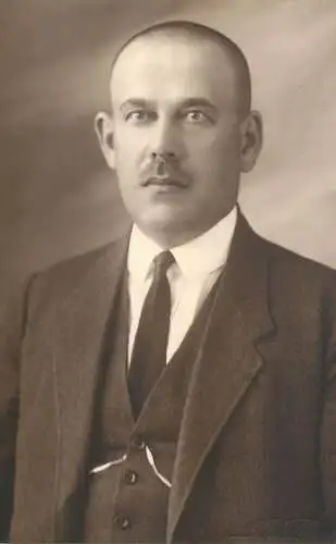 Anonymous persons social history souvenir photo postcard elegant man moustache