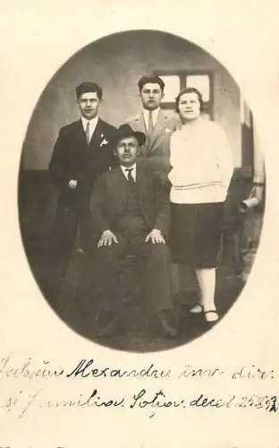 Anonymous persons social history souvenir photo postcard 1925 elegance Alexandru