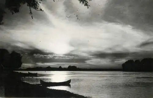Romania Delta Dunarii apus de soare la Gorgova