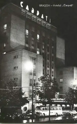 Romania Brasov Hotel "Carpati" aspect nocturn