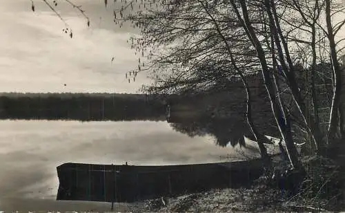 France Mimizan Bourg (Landes) L'Etang vue de nuit