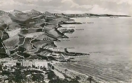 France Nice Cote Italienne vue aerienne