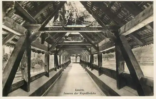 Switzerland Luzern Inneres der Kapellbrucke