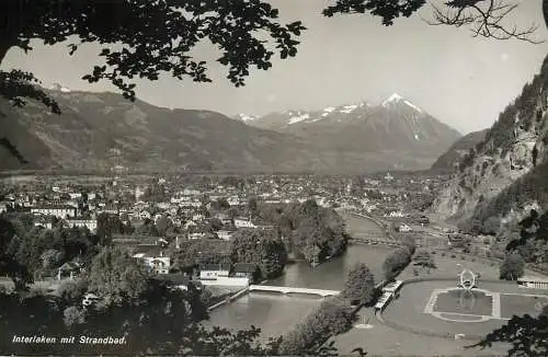 Switzerland Interlaken mit Strandbad general view