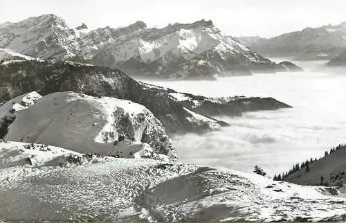 Switzerland Massif du Trient et Dents de Morcles vue du sommet de la Berneuse
