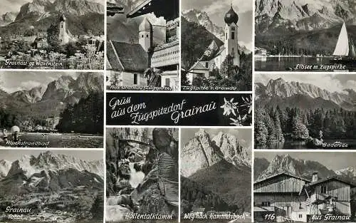 Germany Gruss aus dem Zugspitzdorf Grainau multi view