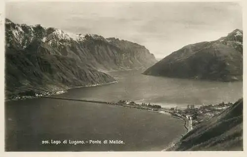 Switzerland Lago di Lugano Ponte di Melide