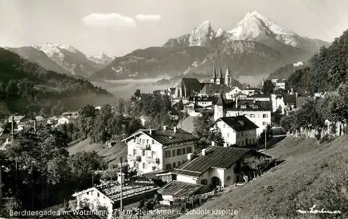 Germany Berchtesgaden mit Watzmann Stein Meer und Schonfeldspitze panorama