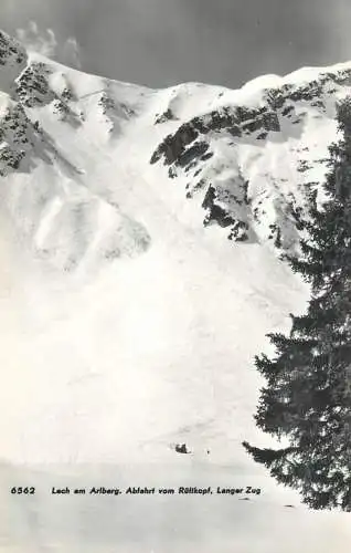 Austria Lech am Arlberg Langer Zug Abfahrt  vom Ruflkopf
